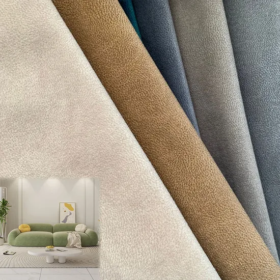Tissu de canapé en velours brossé 100 % polyester pour meubles, rembourrage, daim, textile de maison