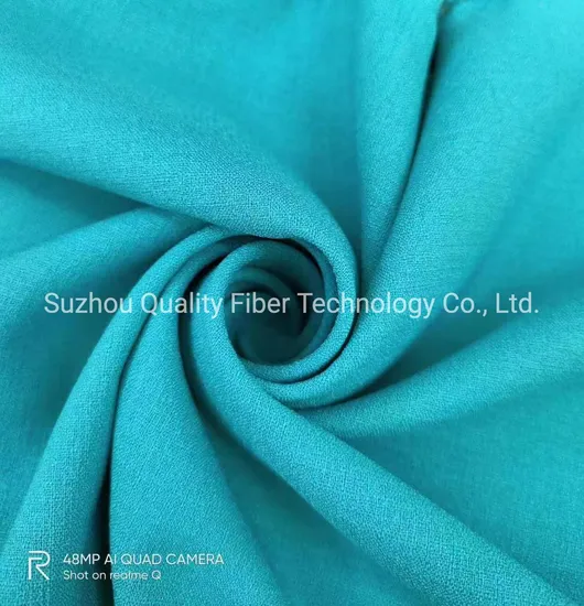 Tissu polyester tissé fausse torsion aspect lin 2021 pour vêtements pour femmes