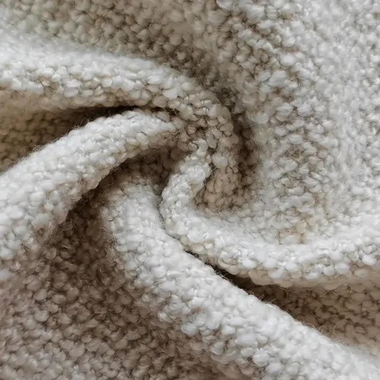 Tissu élastique en peluche bouclé de poids élevé pour meubles et canapés
