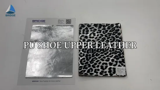 Film imperméable personnalisé doux au toucher en cuir synthétique artificiel PU léopard pour chaussures