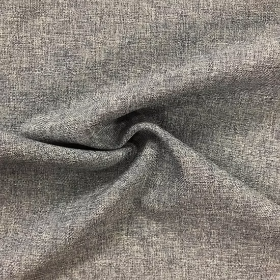 Tissu polyester uni teinté aspect lin cationique pour vêtements