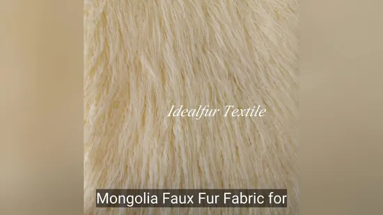 Tissu en fausse fourrure de Mongolie de qualité supérieure pour des housses de coussin élégantes