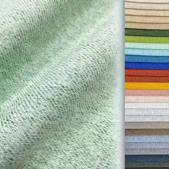 Tissu polyester performant à séchage rapide, aspect lin, pour un ameublement doux